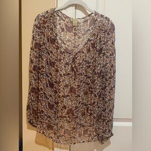 Lucky brand sheer paisley top